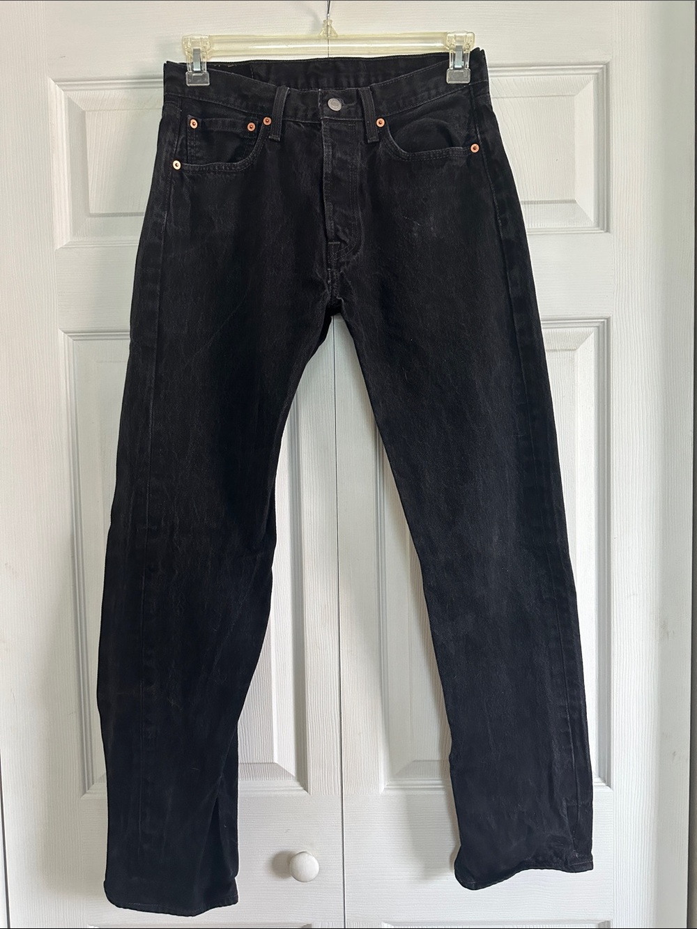 Levi’s 501 Original Fit Black Button Fly Straight Leg Jeans Men’s 31x32
